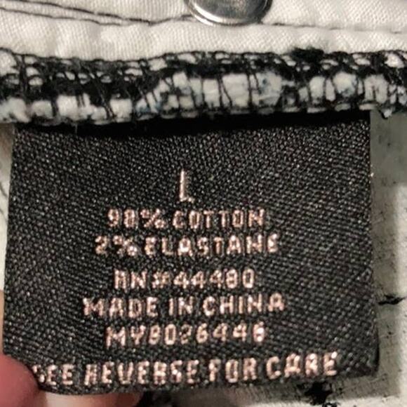 T.D.C. Blue  And Black Animal Print Corduroy Mini Skirt Large NWT - Picture 9 of 10